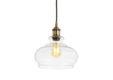 Bellflower Adjustable Drop Metal/Glass LED Pendant