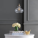 Bellflower Adjustable Drop Metal/Glass LED Pendant