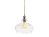 Bellflower Adjustable Drop Metal/Glass LED Pendant