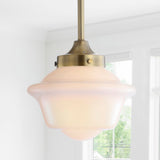 Elk Adjustable Drop Metal/Glass LED Pendant