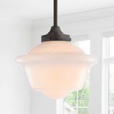 Elk Adjustable Drop Metal/Glass LED Pendant