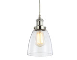 Clematis 5.5" Adjustable Metal/Glass LED Pendant