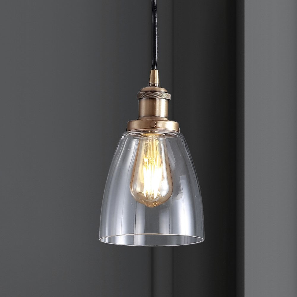 Clematis 5.5" Adjustable Metal/Glass LED Pendant