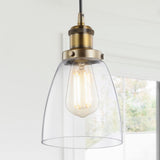 Clematis 5.5" Adjustable Metal/Glass LED Pendant