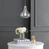 Raymy 9" Adjustable Metal/Glass LED Pendant