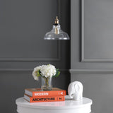 Sam 11" Farmhouse Metal/Glass LED Pendant