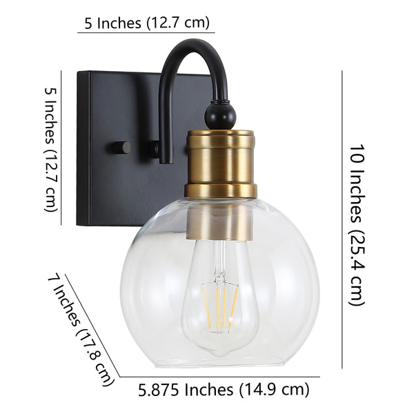 Dimension Image Black/Brass Gold / 1 Light