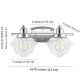 Beck Iron/Glass schoolhouse LED Vanity Light