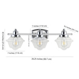 Beck Iron/Glass schoolhouse LED Vanity Light