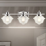 Beck Iron/Glass schoolhouse LED Vanity Light