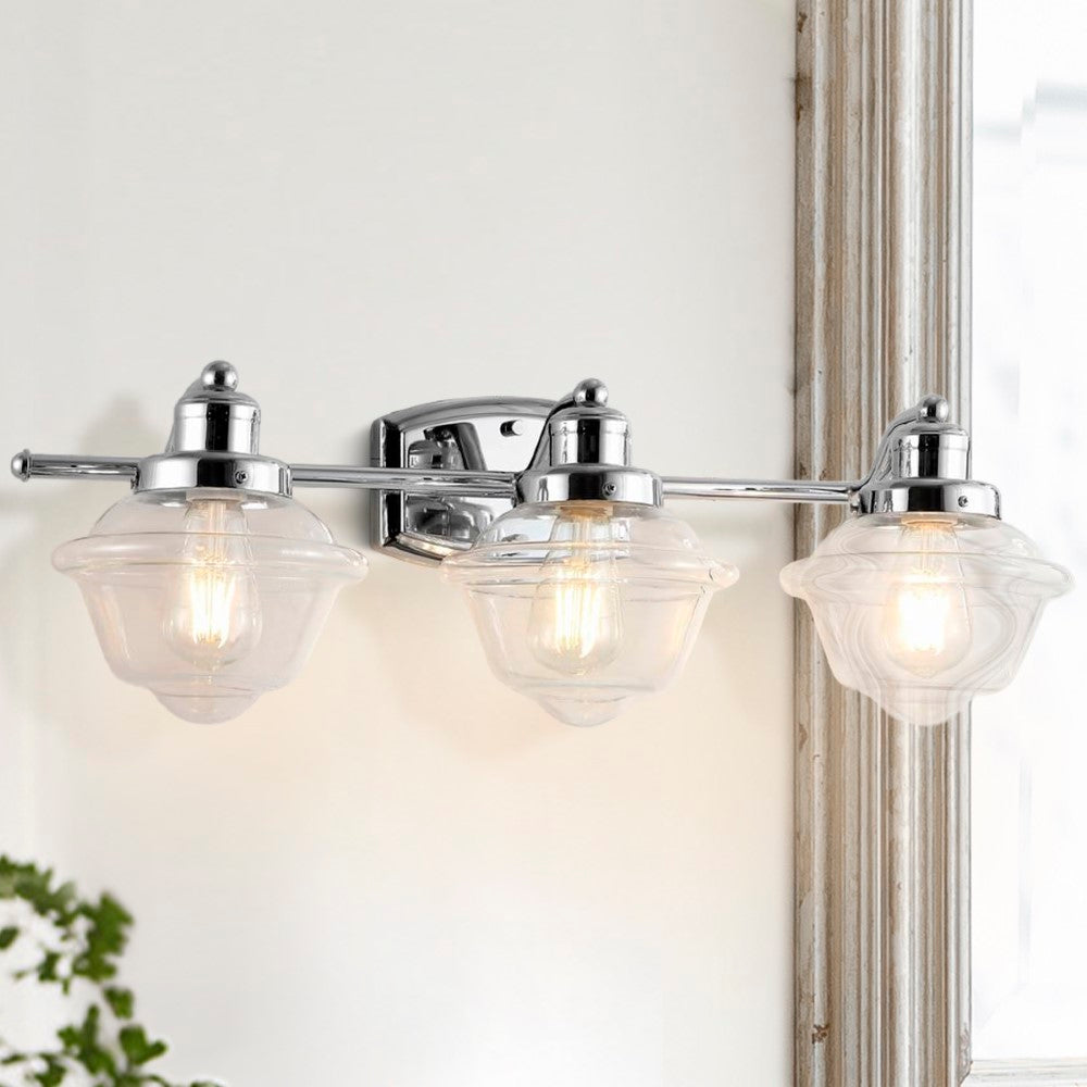Beck Iron/Glass schoolhouse LED Vanity Light