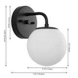 Zhouer Parisian Globe Metal/Frosted Glass Modern Contemporary LED Vanity