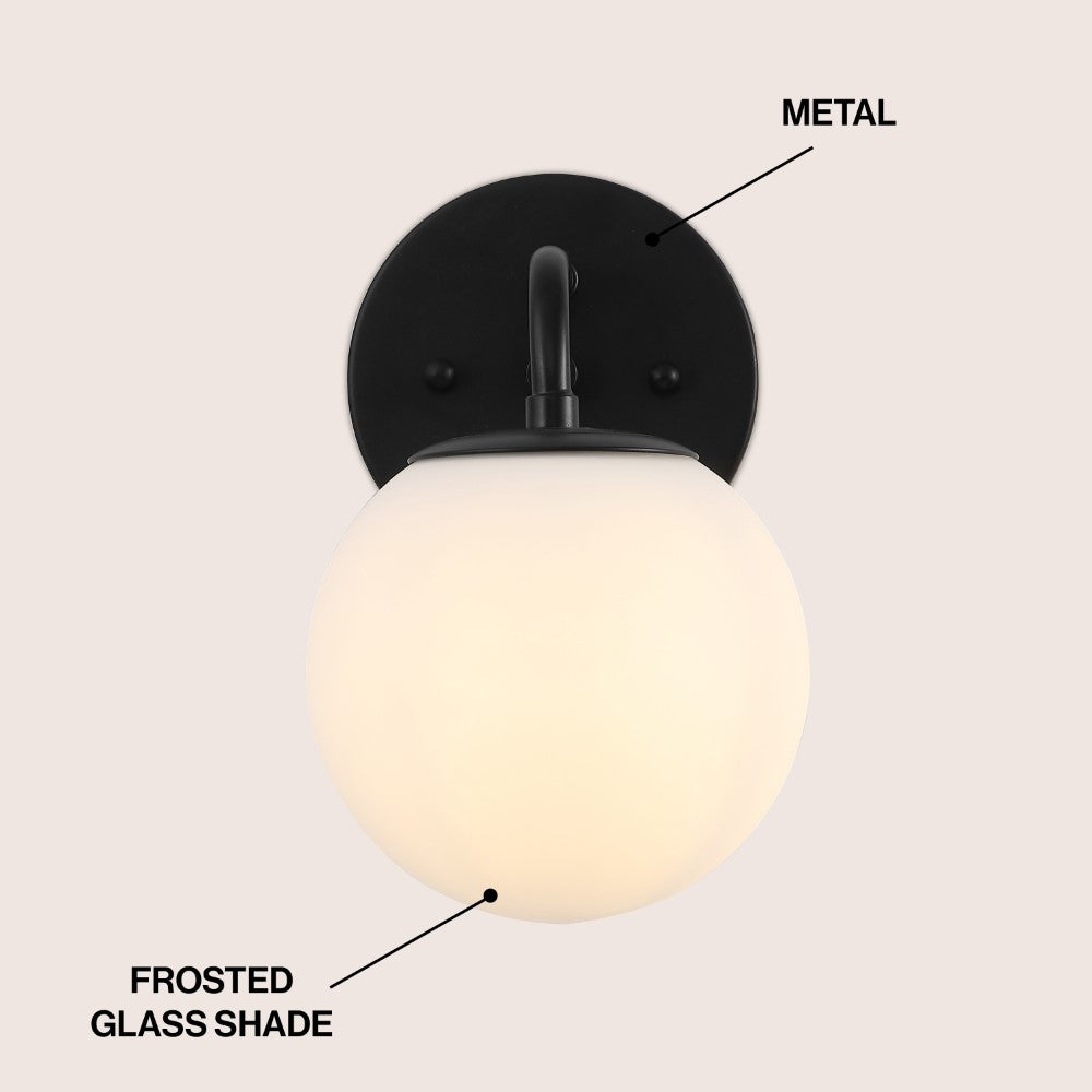 Zhouer Parisian Globe Metal/Frosted Glass Modern Contemporary LED Vanity