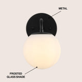 Zhouer Parisian Globe Metal/Frosted Glass Modern Contemporary LED Vanity