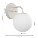 Zhouer Parisian Globe Metal/Frosted Glass Modern Contemporary LED Vanity