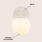 Zhouer Parisian Globe Metal/Frosted Glass Modern Contemporary LED Vanity