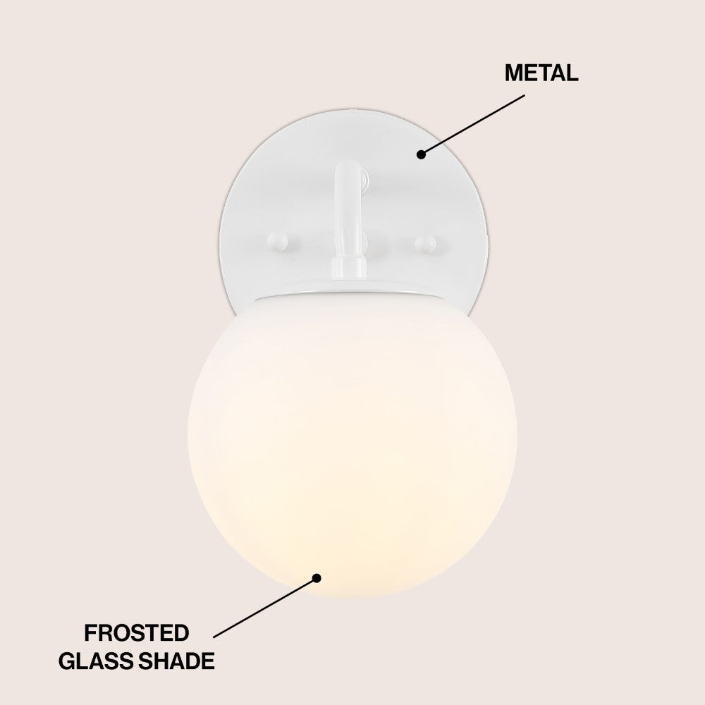 Zhouer Parisian Globe Metal/Frosted Glass Modern Contemporary LED Vanity