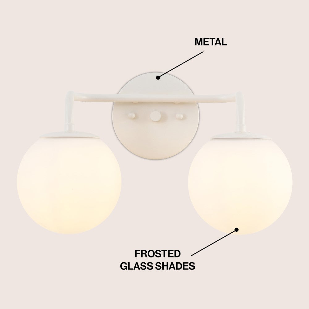 Zhouer Parisian Globe Metal/Frosted Glass Modern Contemporary LED Vanity