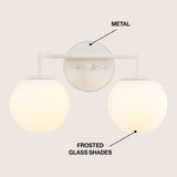 Zhouer Parisian Globe Metal/Frosted Glass Modern Contemporary LED Vanity