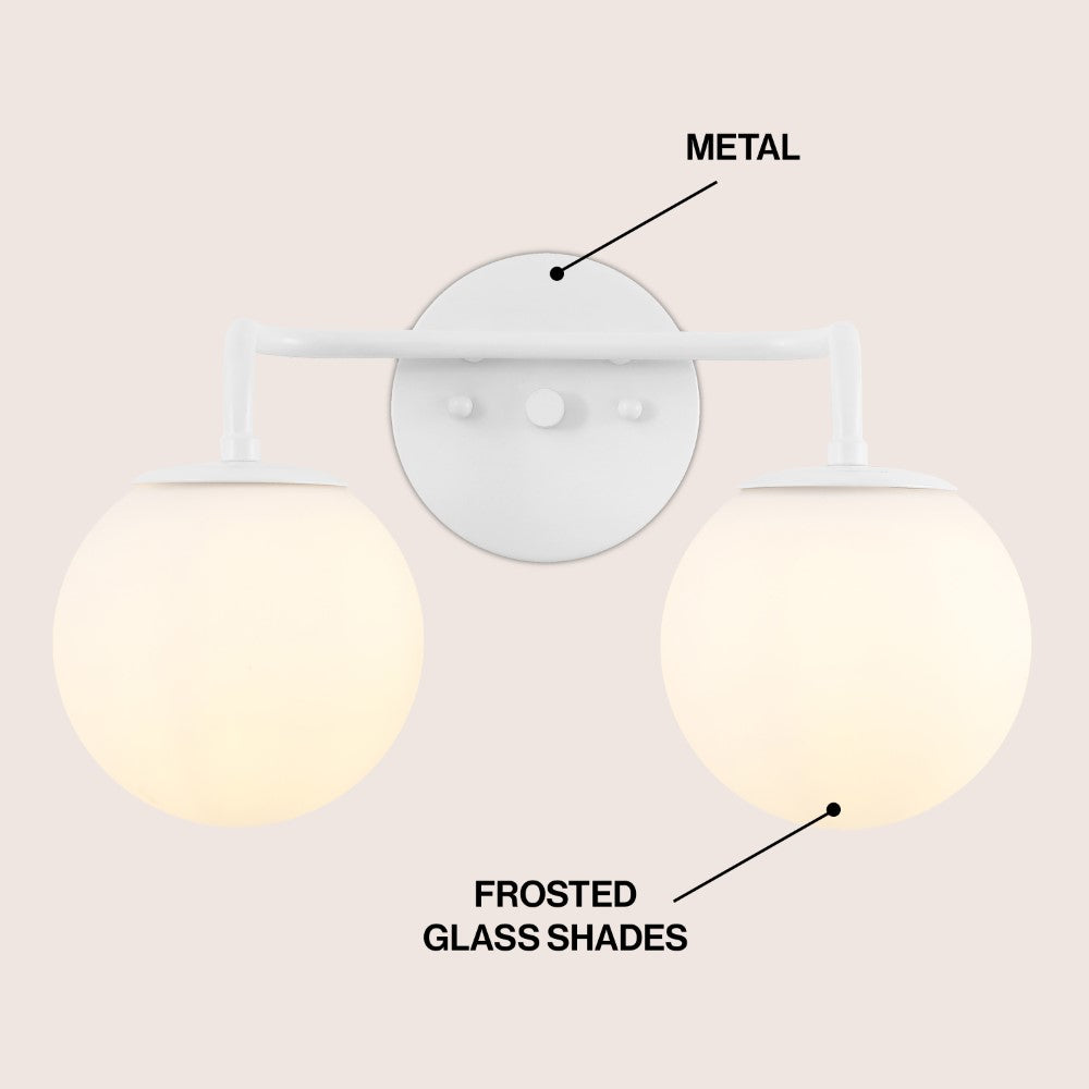 Zhouer Parisian Globe Metal/Frosted Glass Modern Contemporary LED Vanity
