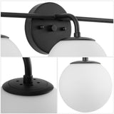 Zhouer Parisian Globe Metal/Frosted Glass Modern Contemporary LED Vanity