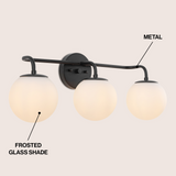 Zhouer Parisian Globe Metal/Frosted Glass Modern Contemporary LED Vanity