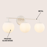 Zhouer Parisian Globe Metal/Frosted Glass Modern Contemporary LED Vanity
