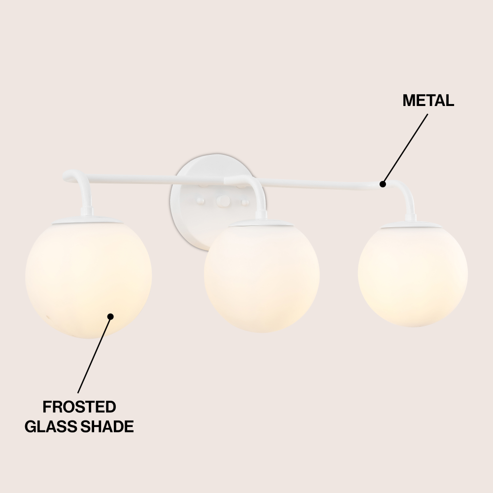 Zhouer Parisian Globe Metal/Frosted Glass Modern Contemporary LED Vanity