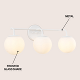 Zhouer Parisian Globe Metal/Frosted Glass Modern Contemporary LED Vanity