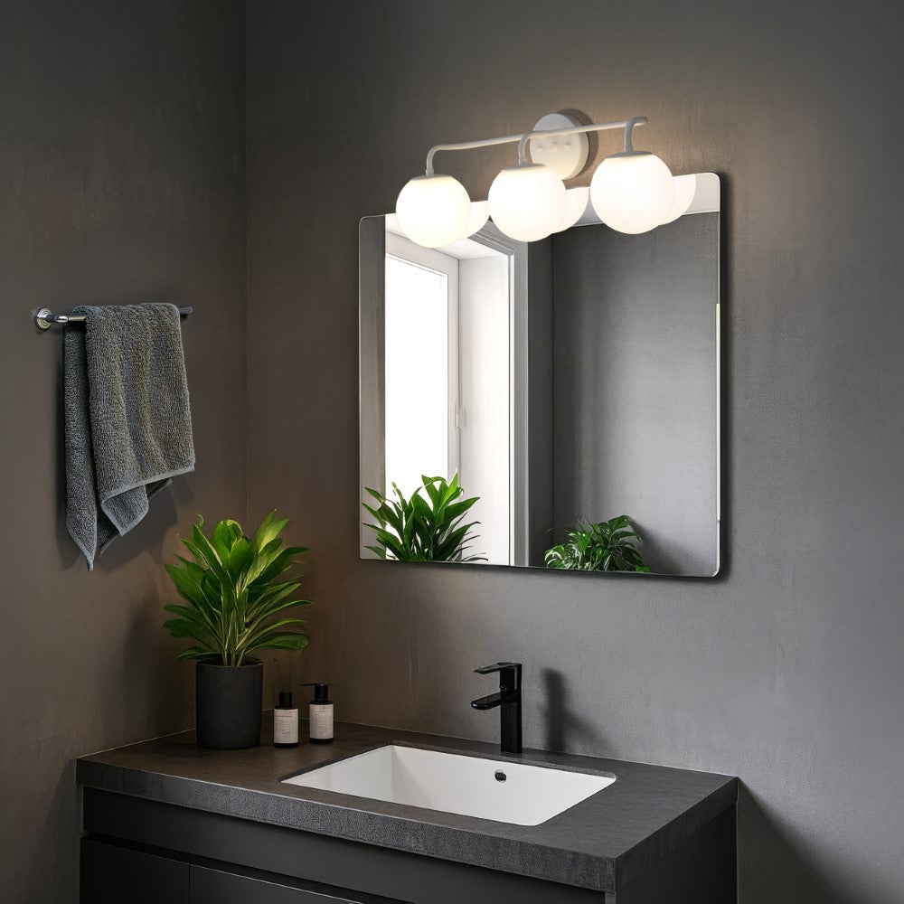 Zhouer Parisian Globe Metal/Frosted Glass Modern Contemporary LED Vanity