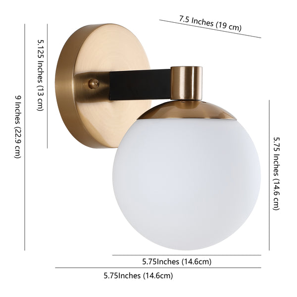 Dimension Image Brass Gold/Black / 1 Light