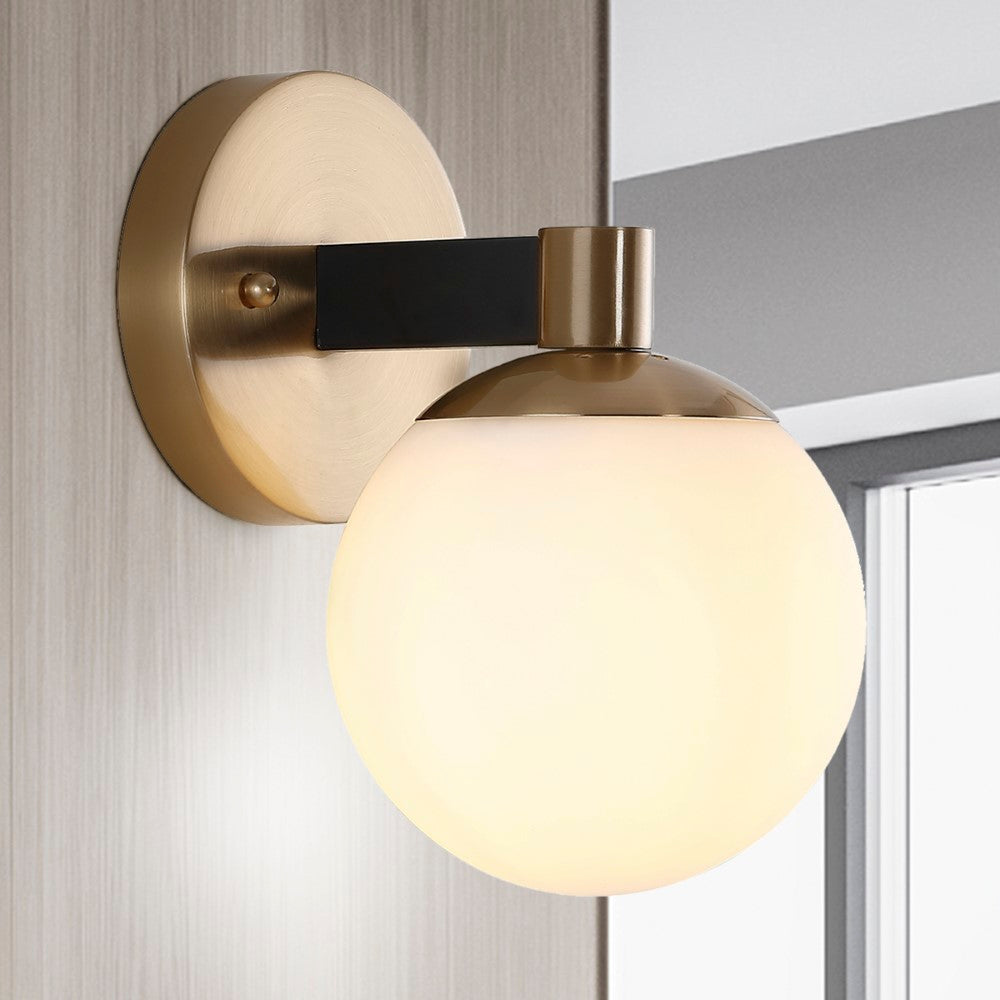 Uolfin Globe Metal/Frosted Glass Modern Contemporary LED Vanity