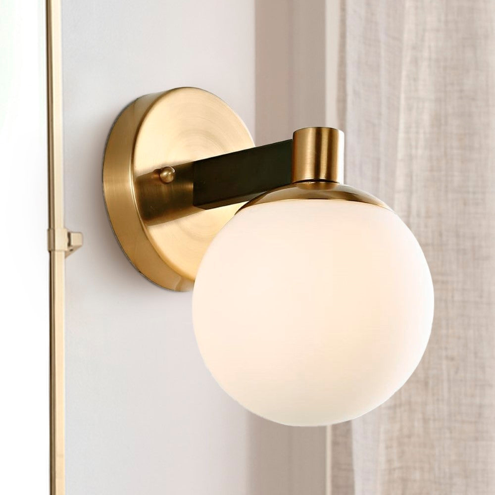 Uolfin Globe Metal/Frosted Glass Modern Contemporary LED Vanity