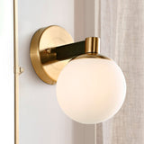 Uolfin Globe Metal/Frosted Glass Modern Contemporary LED Vanity