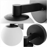 Uolfin Globe Metal/Frosted Glass Modern Contemporary LED Vanity