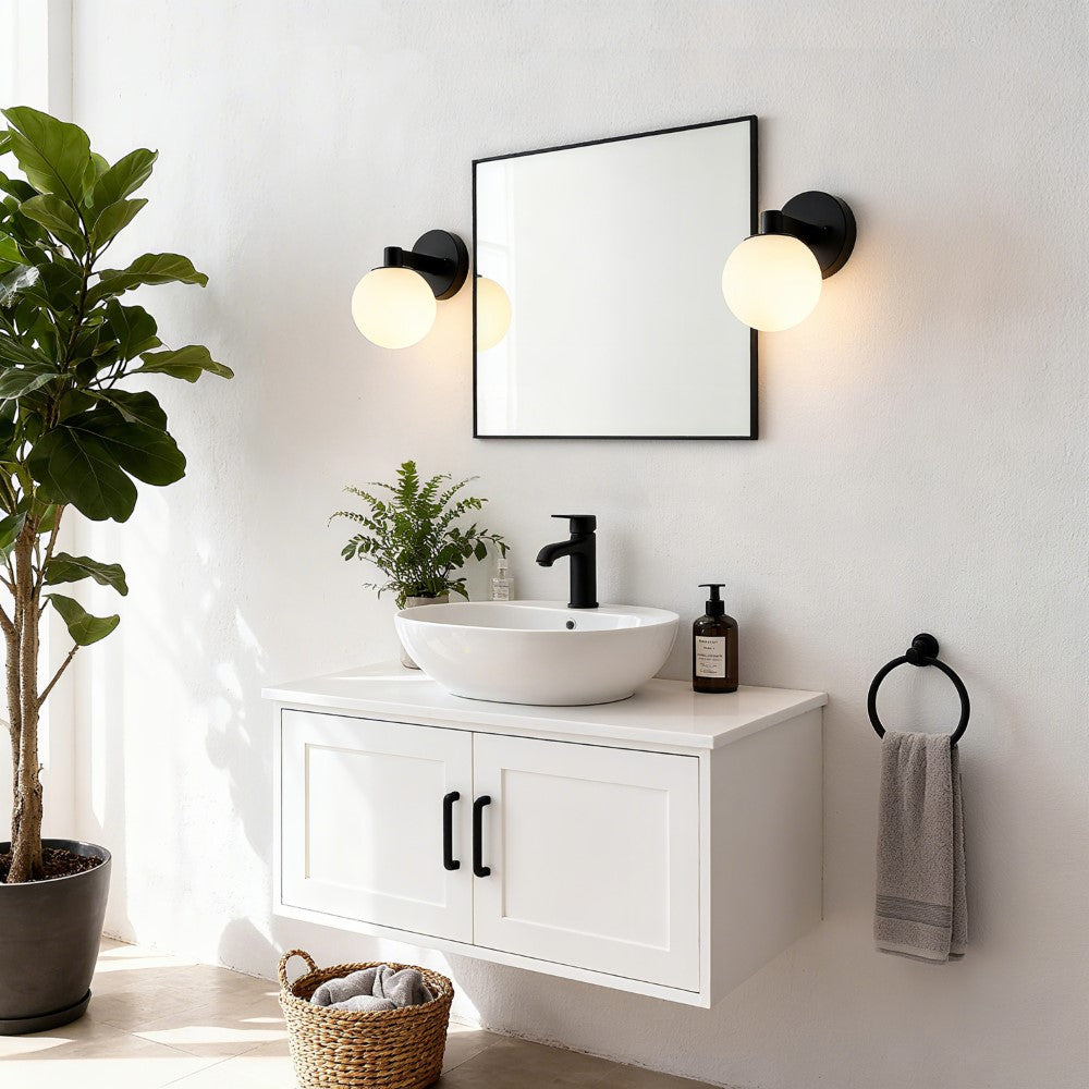 Uolfin Globe Metal/Frosted Glass Modern Contemporary LED Vanity