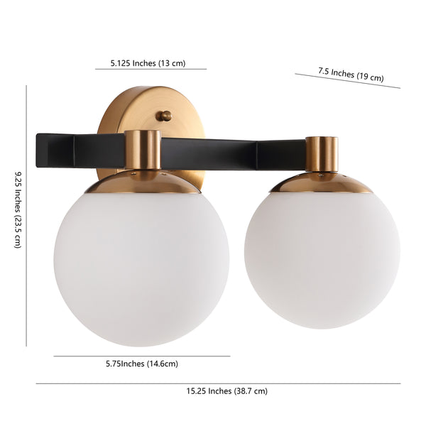 Dimension Image Brass Gold/Black / 2 Light