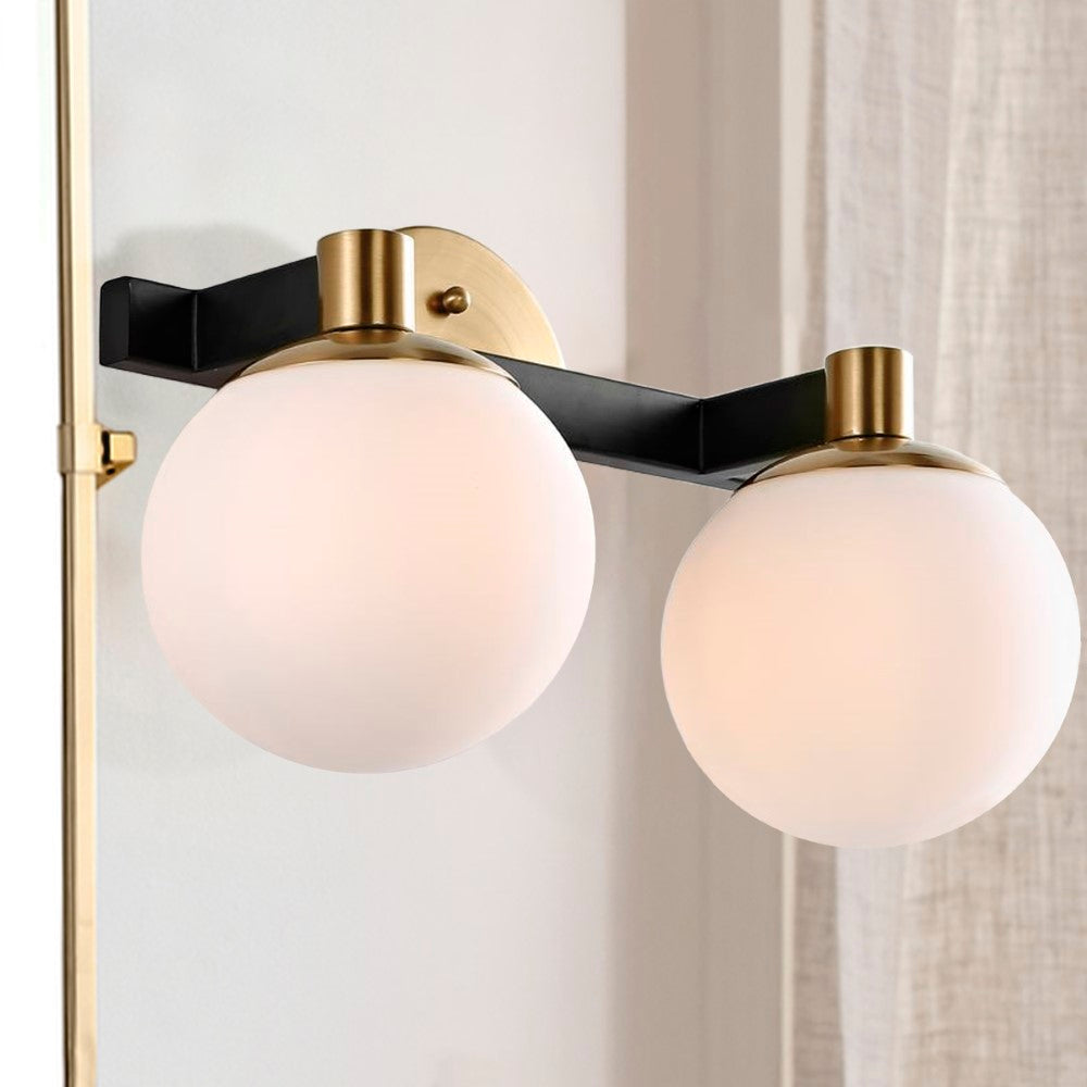 Uolfin Globe Metal/Frosted Glass Modern Contemporary LED Vanity