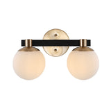Uolfin Globe Metal/Frosted Glass Modern Contemporary LED Vanity