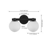 Uolfin Globe Metal/Frosted Glass Modern Contemporary LED Vanity