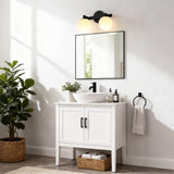 Uolfin Globe Metal/Frosted Glass Modern Contemporary LED Vanity