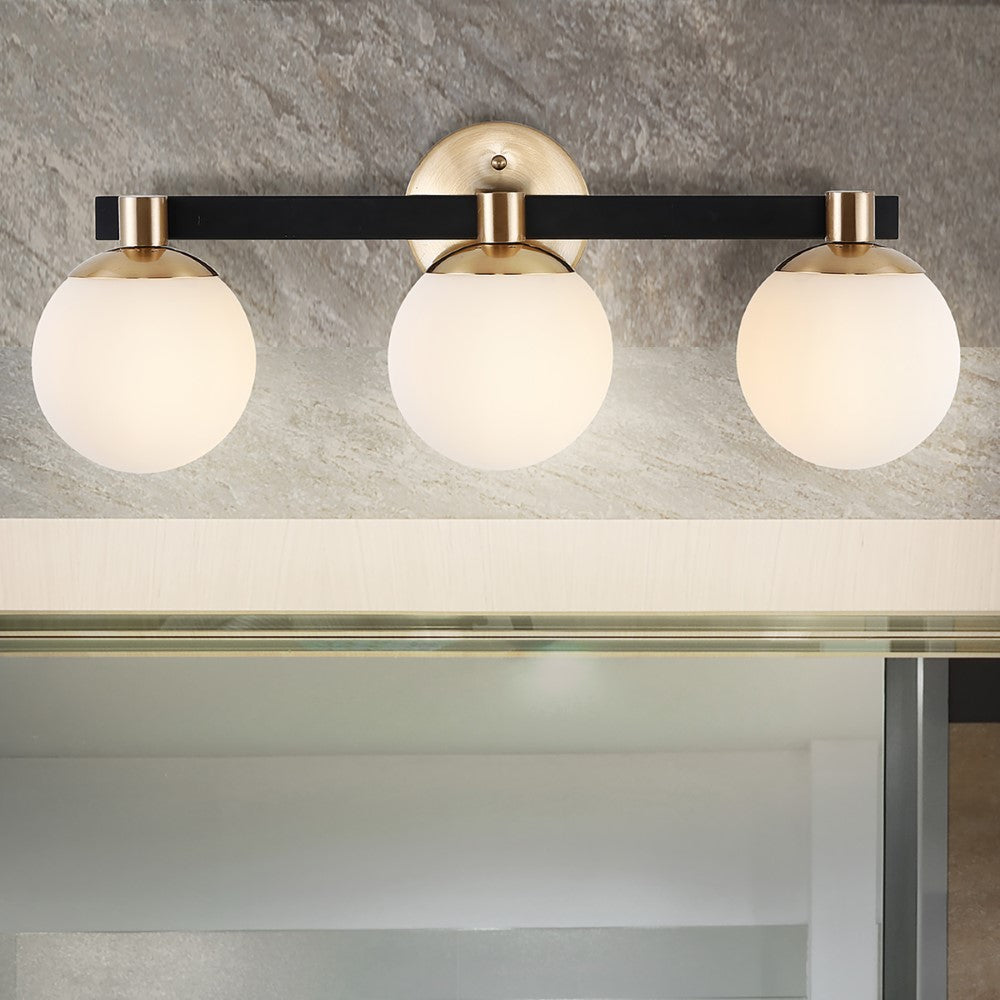 Uolfin Globe Metal/Frosted Glass Modern Contemporary LED Vanity