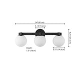 Uolfin Globe Metal/Frosted Glass Modern Contemporary LED Vanity