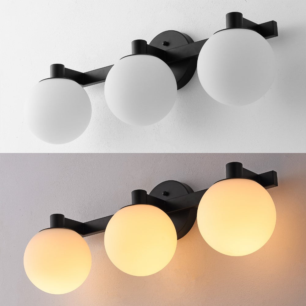 Uolfin Globe Metal/Frosted Glass Modern Contemporary LED Vanity