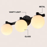 Uolfin Globe Metal/Frosted Glass Modern Contemporary LED Vanity