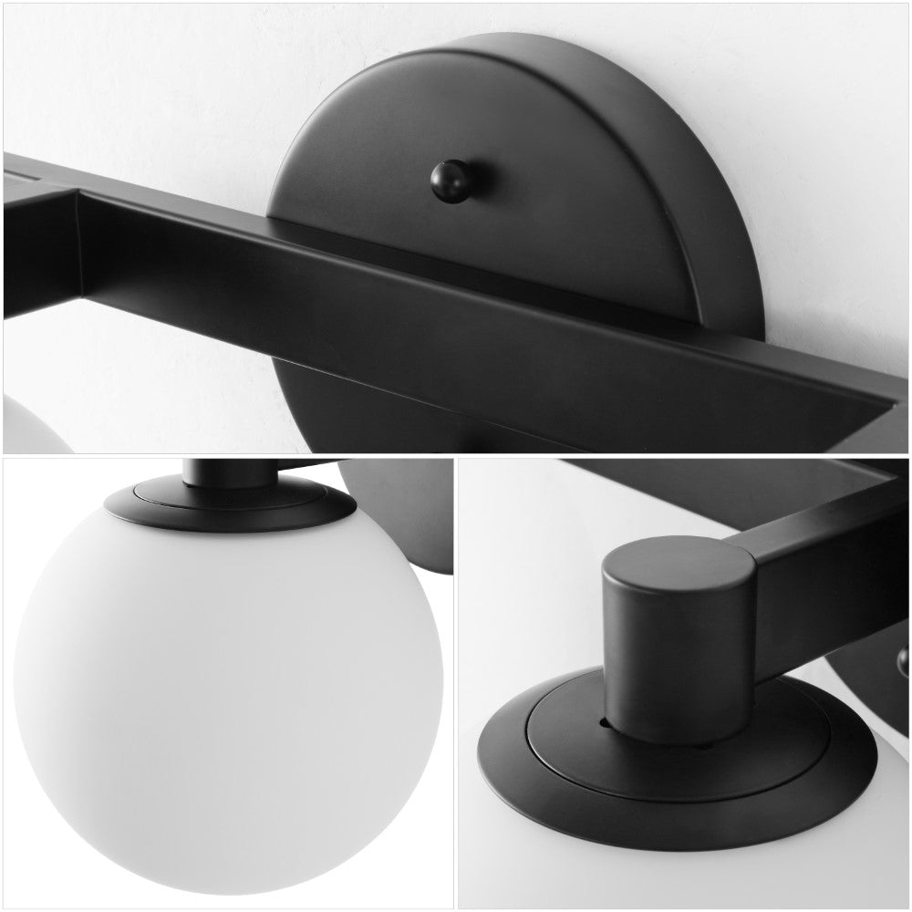 Uolfin Globe Metal/Frosted Glass Modern Contemporary LED Vanity