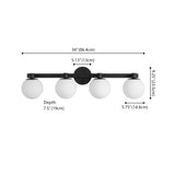 Uolfin Globe Metal/Frosted Glass Modern Contemporary LED Vanity