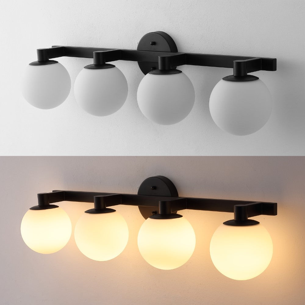 Uolfin Globe Metal/Frosted Glass Modern Contemporary LED Vanity