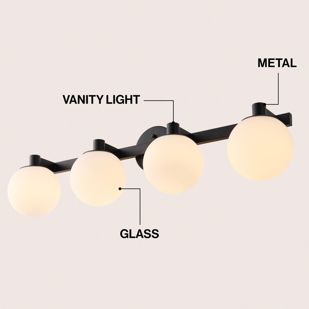 Uolfin Globe Metal/Frosted Glass Modern Contemporary LED Vanity