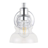 Simon Vintage Metal/Glass Industrial Rustic LED Vanity